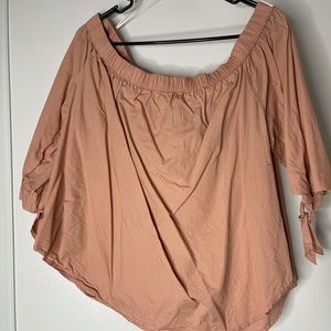 Pink off the shoulder